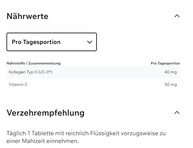 ESN UC-II Typ 2 Collagen 60 Tabl. – Bild 4