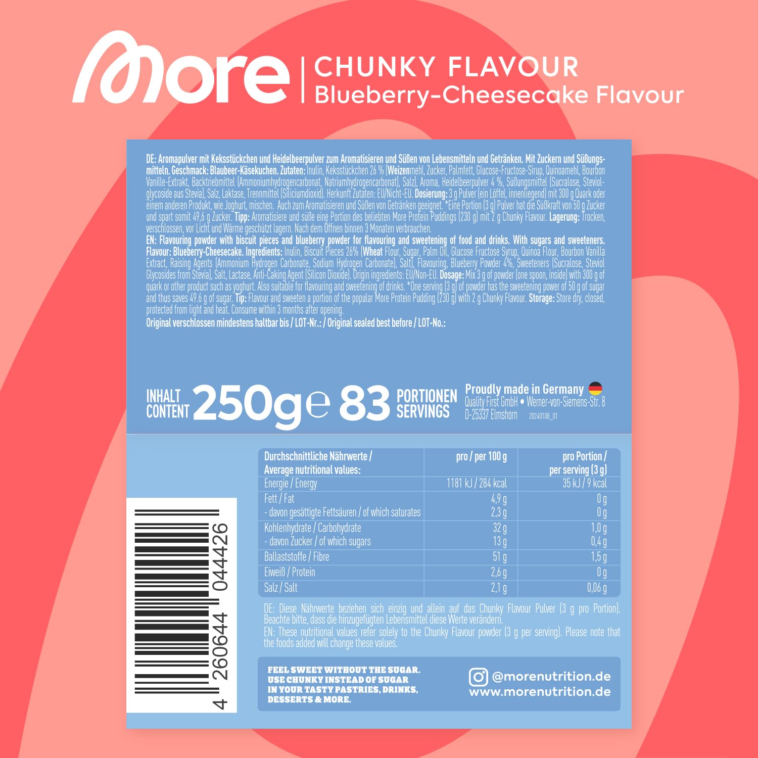 More Nutrition Chunky Flavour - Geschmackspulver - 250g – Bild 29